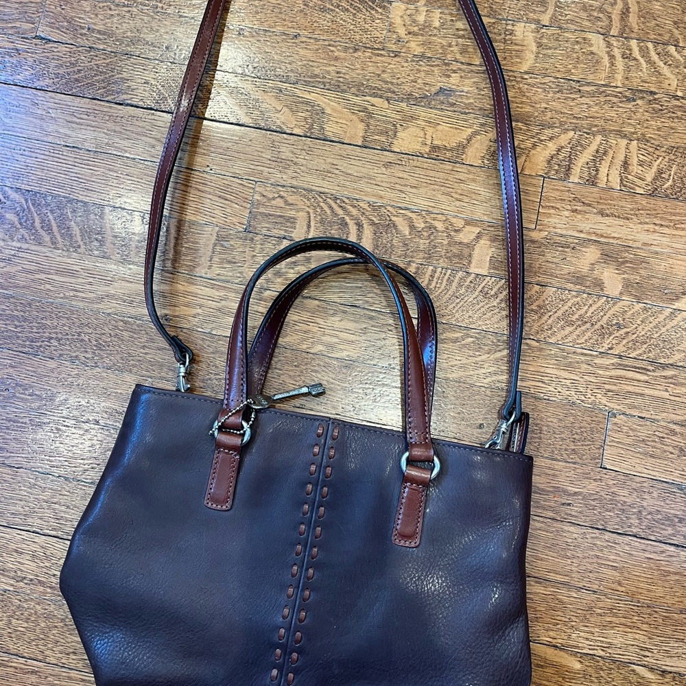 Fossil brown leather purse